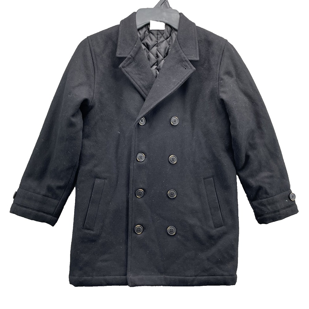 Crazy 8 Wool Blend Pea Coat Kid's Medium 7-8 Insulated Preppy Classic 60s Retro